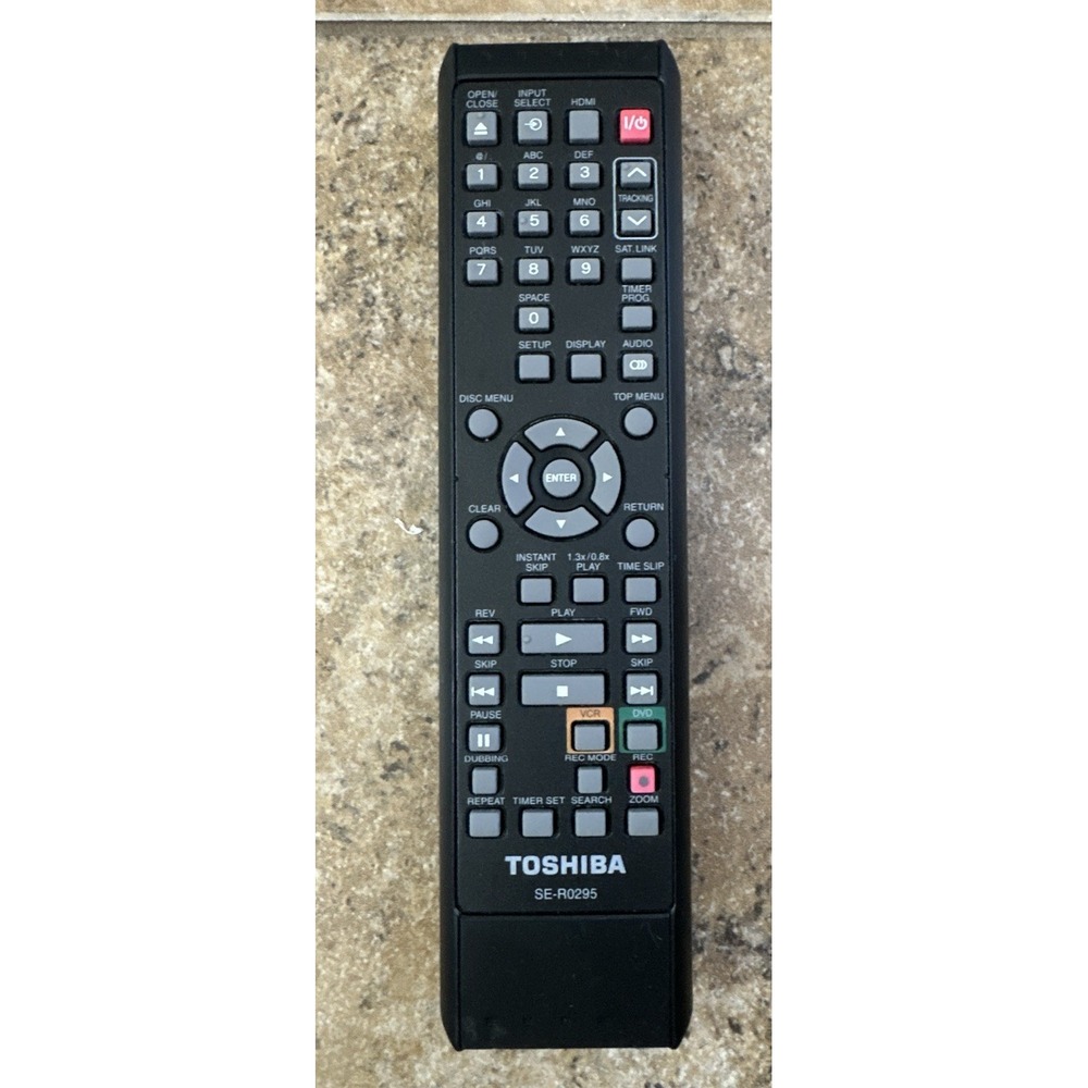 Toshiba SE-R0295 OEM Remote Control D-VR610 D-VR610KU D-VR620 D-VR620KU DVR610